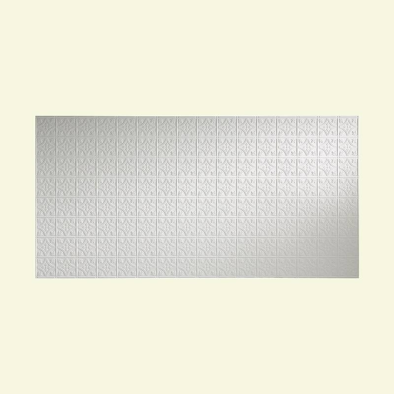 FASÄDE Traditional 1 4-foot x 8-foot PVC Wall Panel in Matte White