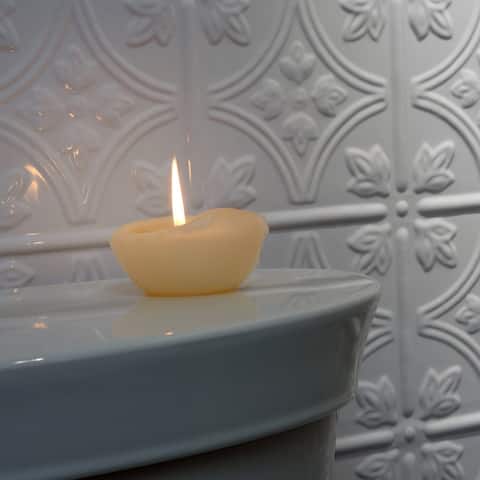 Fasade Traditional Style #1 Gloss White Wall Panel (4'x8')