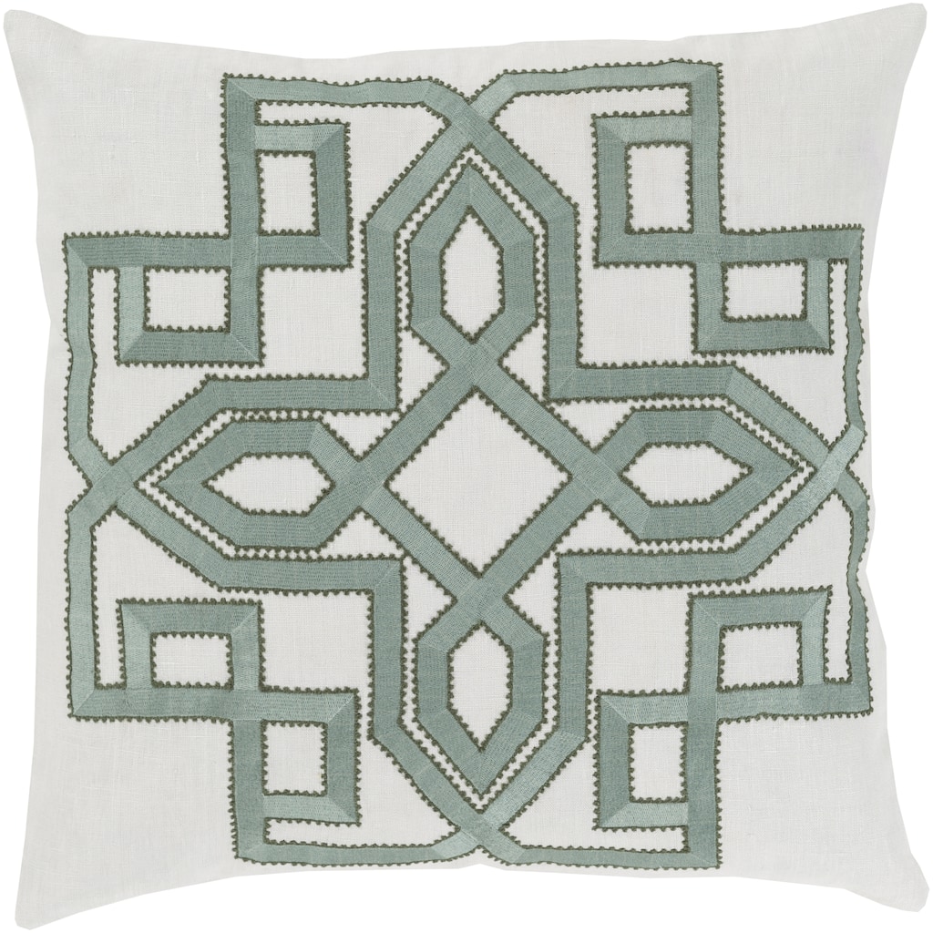 Decorative Garcia Geometric 18-inch Poly or Feather Down Filled Throw Pillow