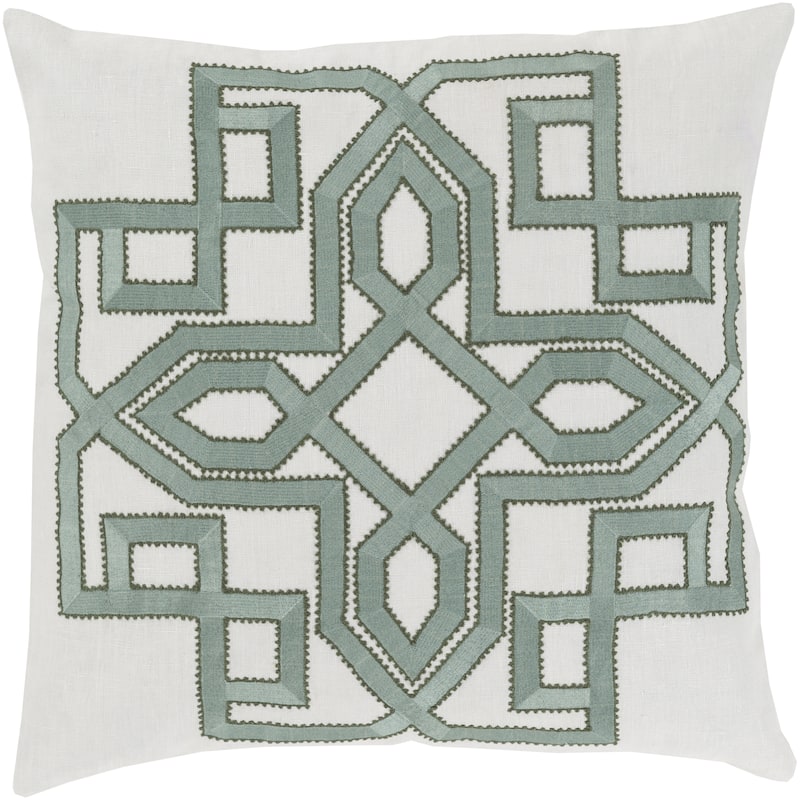 Decorative Garcia Geometric 18-inch Poly or Feather Down Filled Throw Pillow