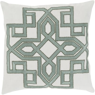 Decorative Garcia Geometric 18-inch Poly or Feather Down Filled Throw Pillow