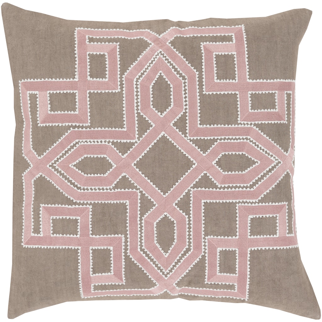 Decorative 20-inch Poly or Feather Down Filled Garcia Geometric Throw Pillow