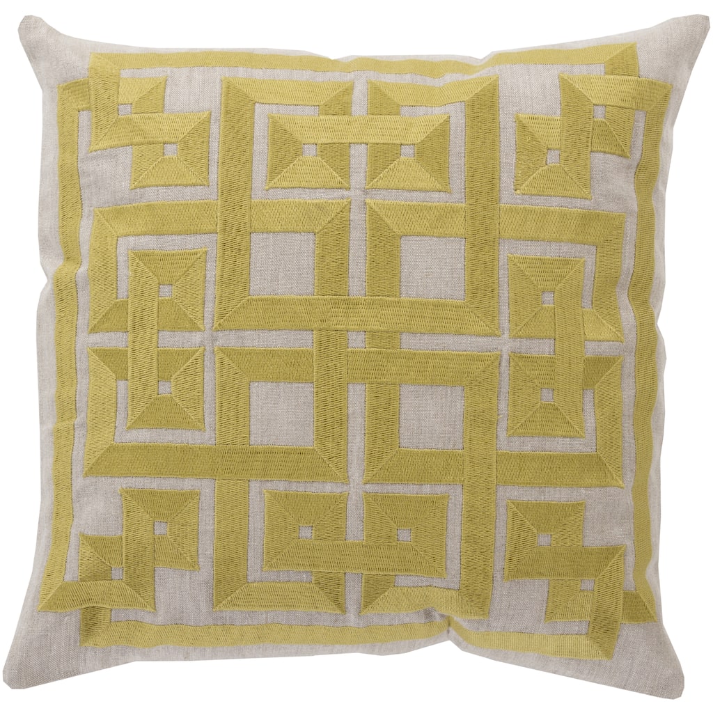 Decorative Felipe Geometric Feather Down or Polyester Filled 20-inch Throw Pillow