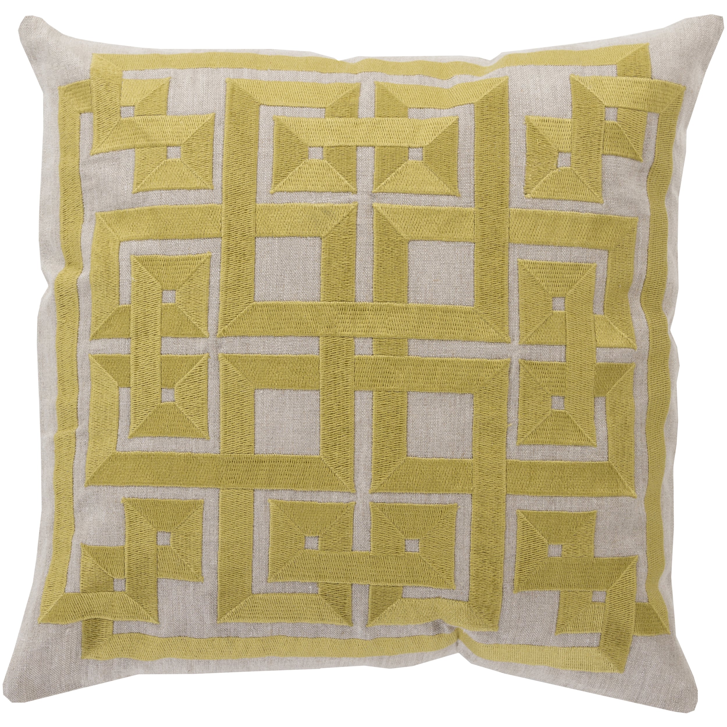 Decorative Felipe Geometric Feather Down or Polyester Filled 20-inch Throw Pillow