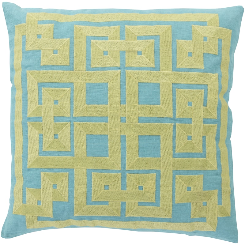 Decorative Felipe Geometric Feather Down or Polyester Filled 20-inch Throw Pillow