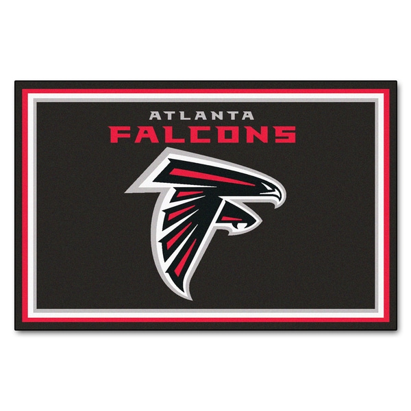 Fanmats Atlanta Falcons Black Nylon Area Rug (5' x 8')