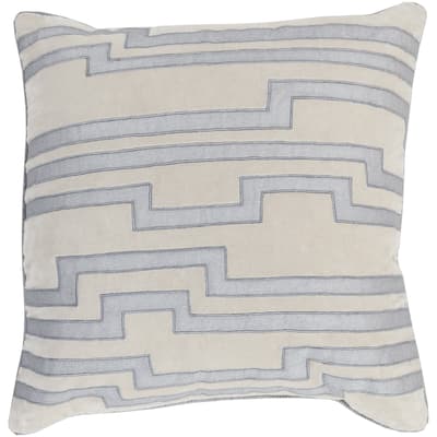 Earnest Geometric Feather Down Filled or Poly Filled 18-inch Throw Pillow
