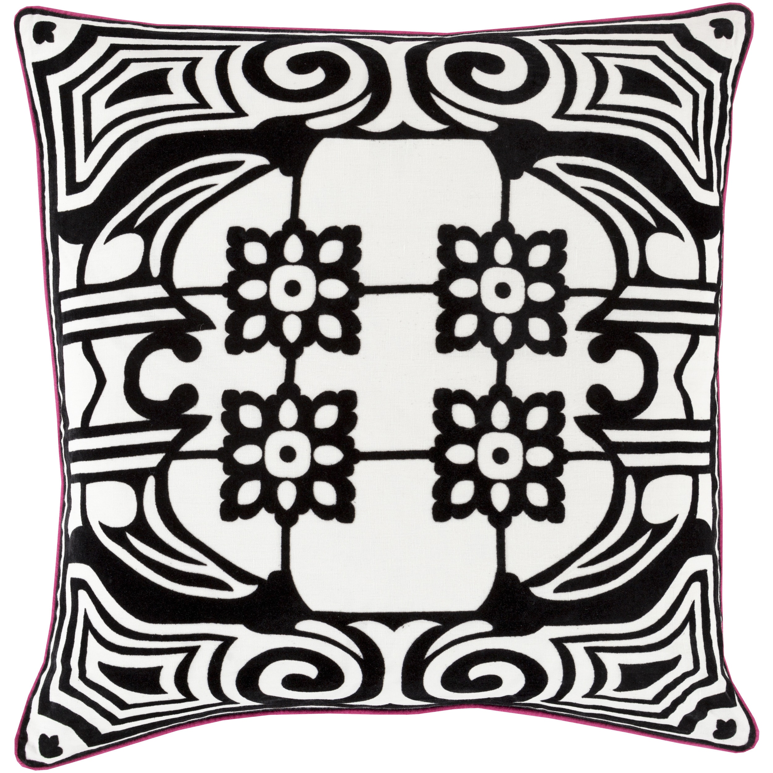 Decorative Allyson Floral Feather Down or Filled Throw 18-inch Throw Pillow