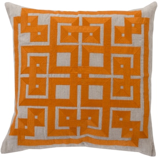 Decorative Felipe Geometric Feather and Down or Polyester Filled 18-inch Throw Pillow