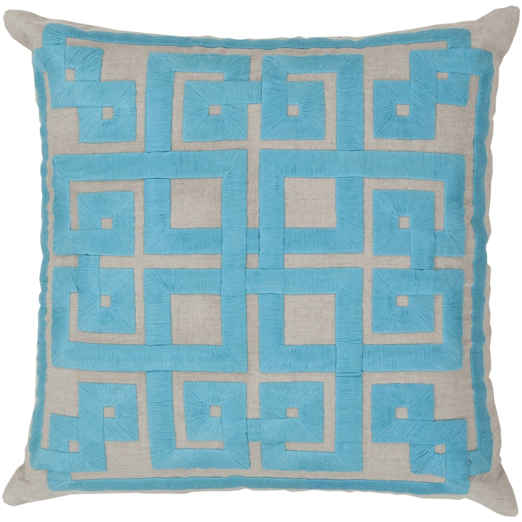 Decorative Felipe Geometric Feather Down or Polyester Filled 18-inch Throw Pillow