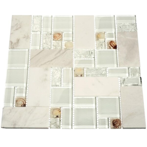 Polynesian Shore Glass Tiles (10.76 Square Feet) (Case of 11 sheets)