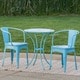 preview thumbnail 14 of 20, Lourdes Outdoor 3-piece Cast Bistro Set by Christopher Knight Home
