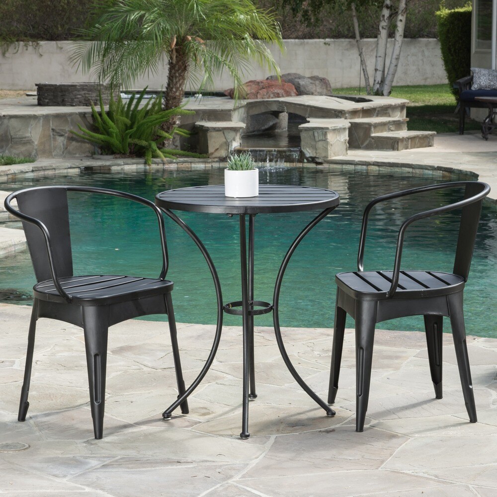 Colmar Outdoor 3 piece Bistro Set by Christopher Knight Home eBay