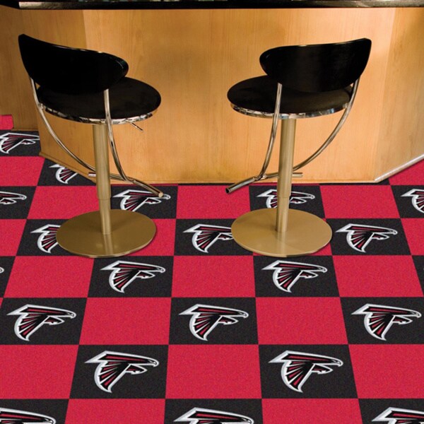 Shop Fanmats Atlanta Falcons Black and Red Carpet Tiles Free Shipping