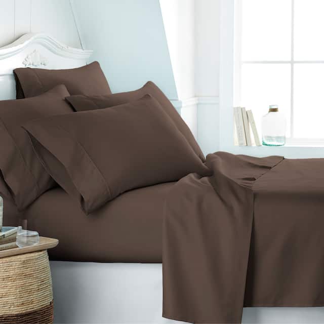 Soft Essentials Ultra-soft 6-piece Deep Pocket Bed Sheet Set - King - Chocolate