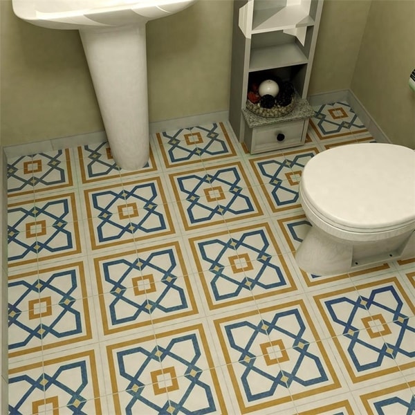 SomerTile 7.75x7.75-inch Renaissance Corner Ceramic Floor and Wall Tile (25 tiles/11 sqft.)