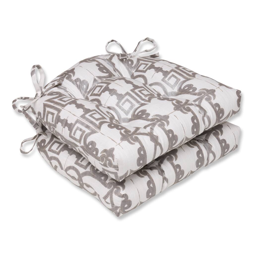 Pillow Perfect Seville Champagne Reversible Chair Pad (Set of 2)