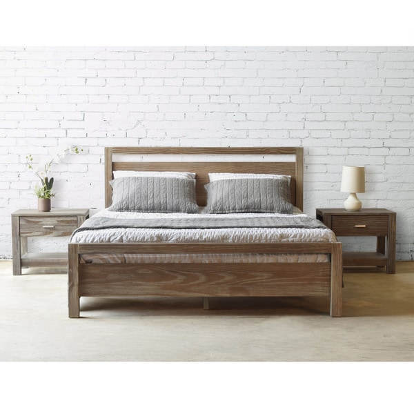 Grain Wood Furniture Loft Solid Wood Queensize Panel Platform Bed  Free Shipping Today 