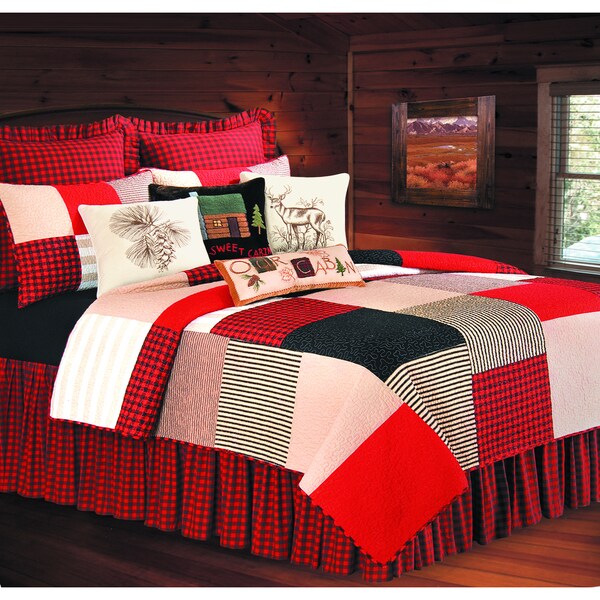 Boulder Ridge Cotton Lodge Themed Quilt (Shams Not Included)