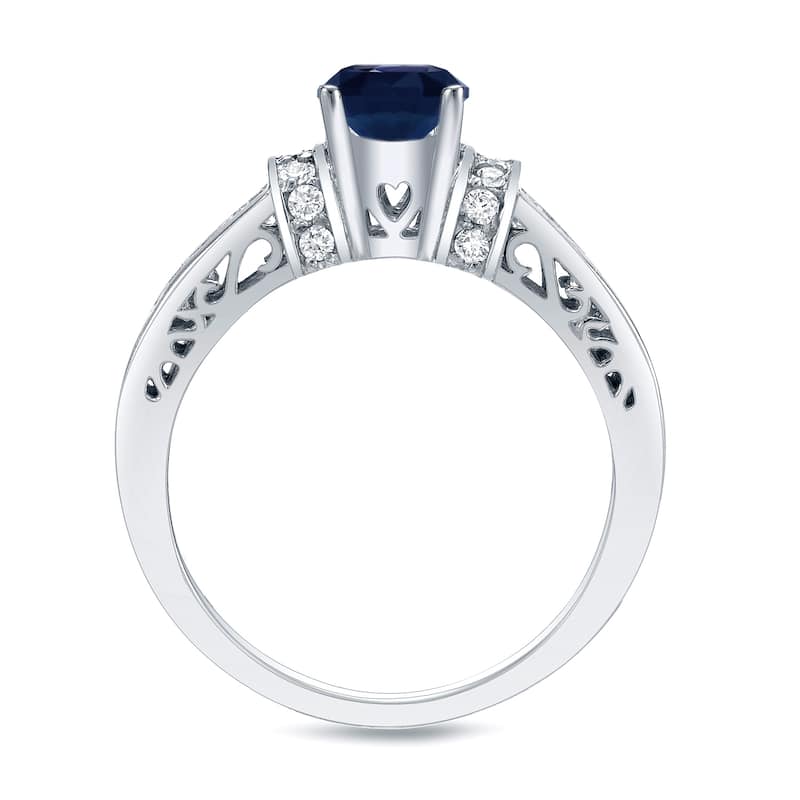 Auriya 1/2ct Sapphire and 3/4ctw Diamond Engagement Ring 14k Gold