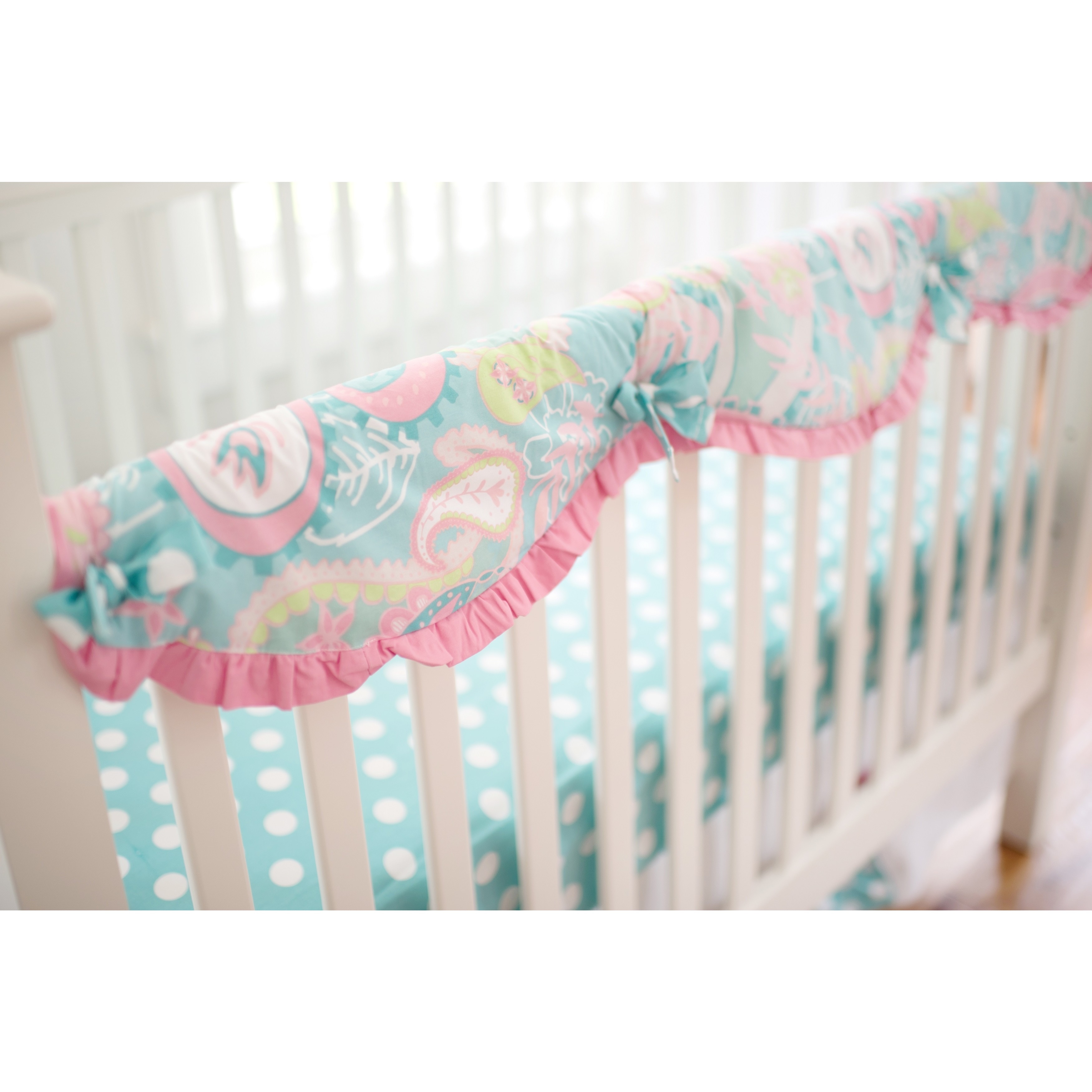 Shop My Baby Sam Pixie Baby In Aqua Crib Rail Cover Overstock