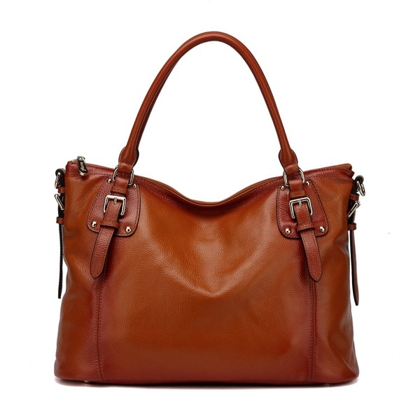 Shop Vicenzo Leather Ryder Leather Shoulder Tote Handbag - Free ...