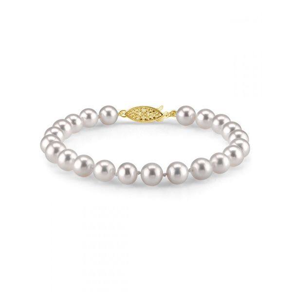 Graceful 3 rows 8-9mm white freshwater pearl bracelet 7.5“AAA 