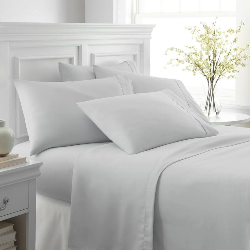 Soft Essentials Ultra-soft 6-piece Bed Sheet Set - California King - Light Gray