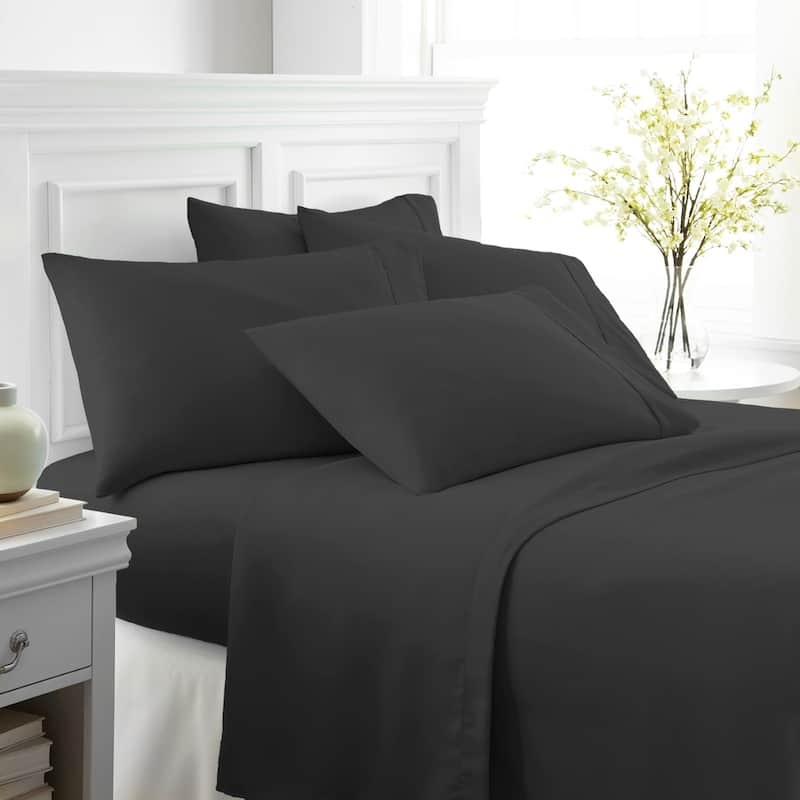 Soft Essentials Ultra-soft 6-piece Bed Sheet Set - Twin - Black