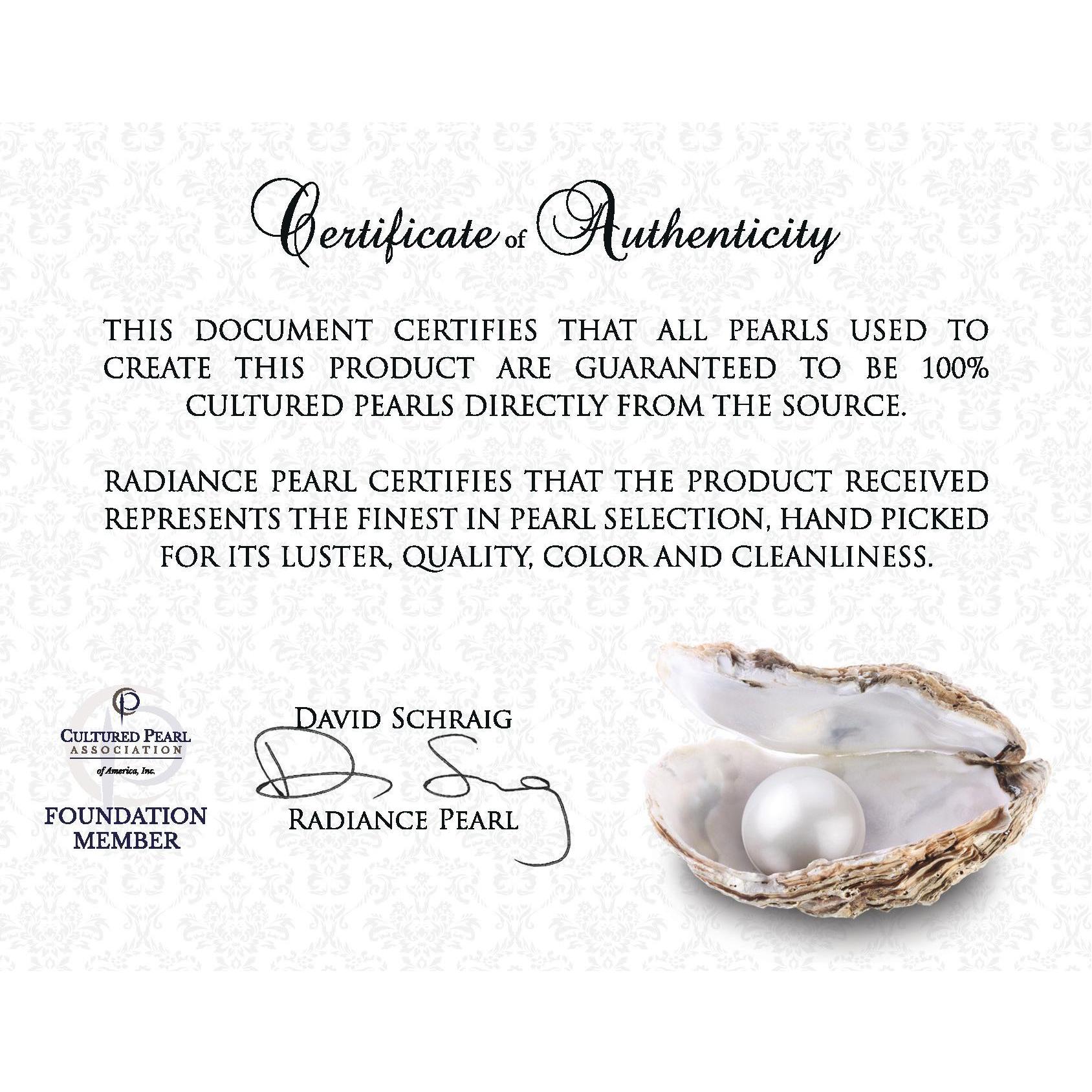Naturel 100/% Real 12 mm AAA Parfait Rond Blanc Shell Pearl Bracelet 7.5/"