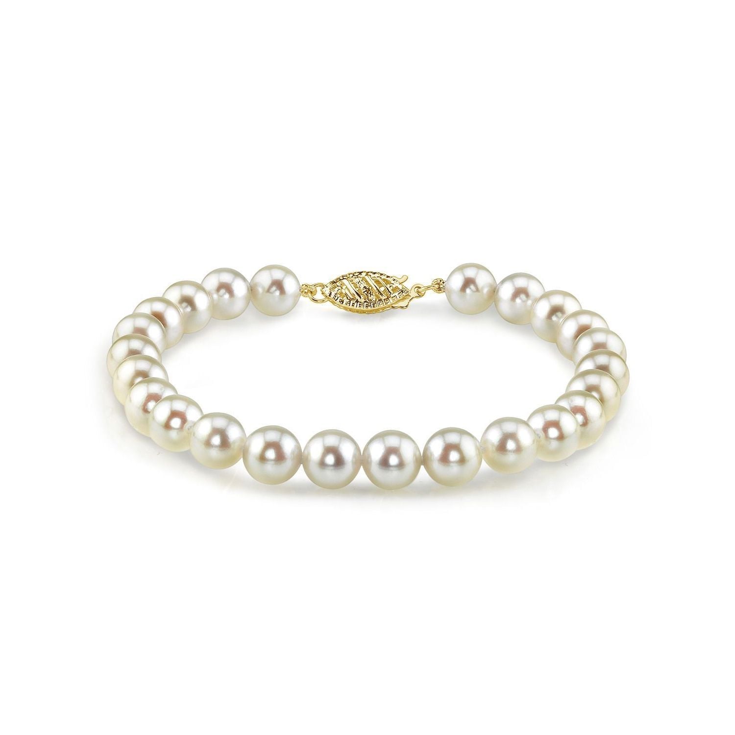AAA Quality Freshwater Cultured Pearl Bracelet in Drop White