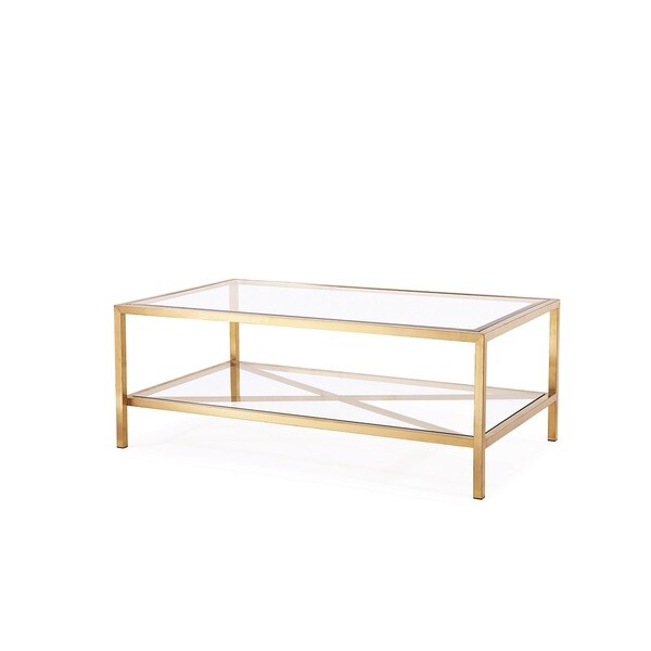 gardner coffee table, antique gold - free shipping today gardner coffee table, antique gold - free shipping today