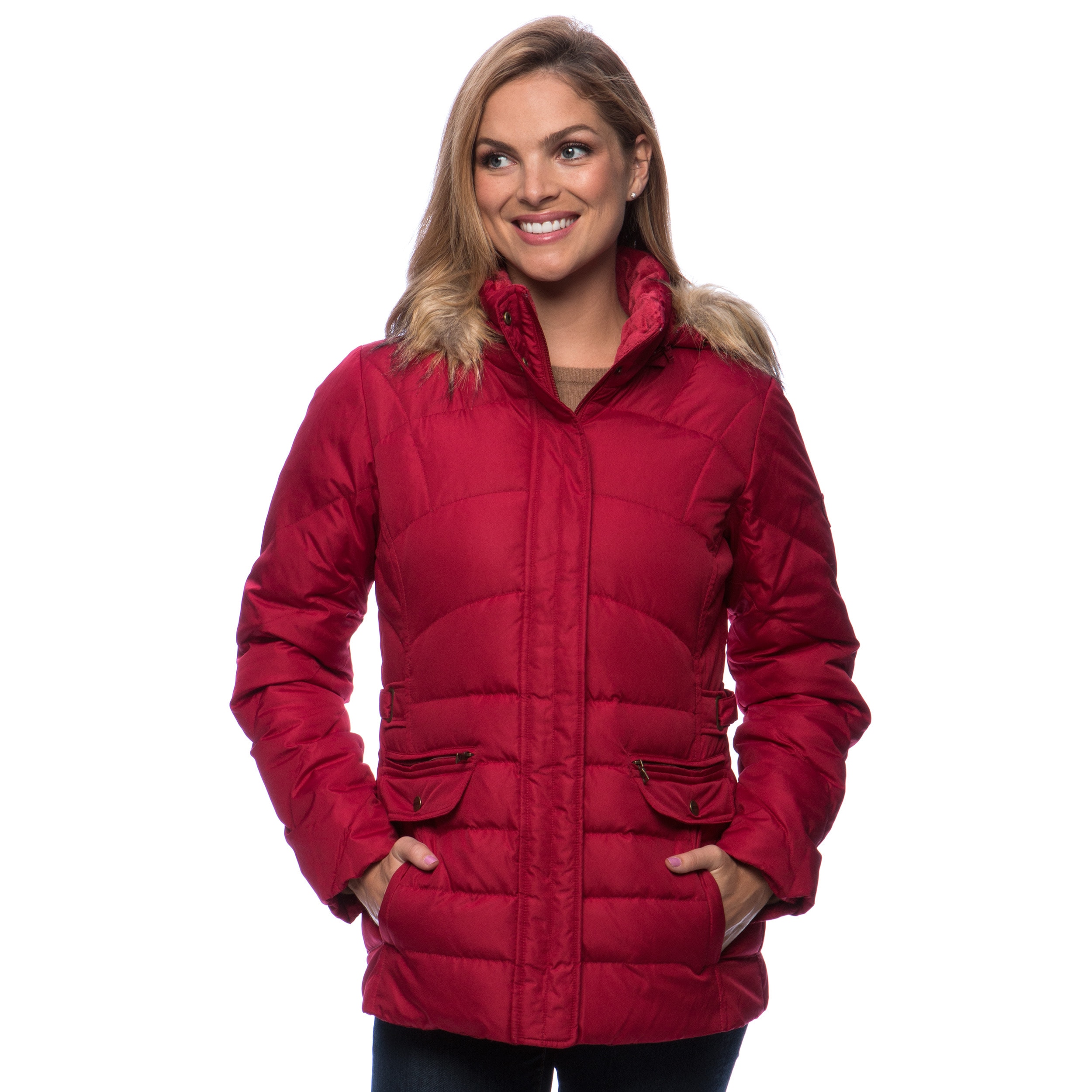 larry levine long puffer coat