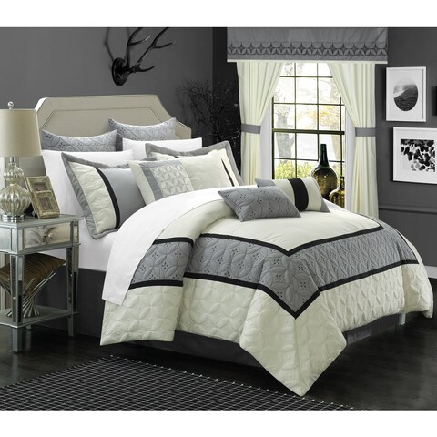 Chic Home 25-piece Aideen Quilted Bed in a Bag Comforter Set