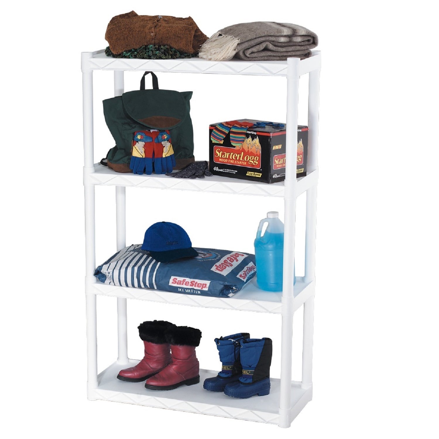 4-Shelf Standard Duty Storage Unit - Plano