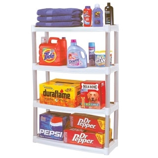 Plano Molding 4 Shelf Shelving Unit 32.25-inchx 12.5-inch Tan