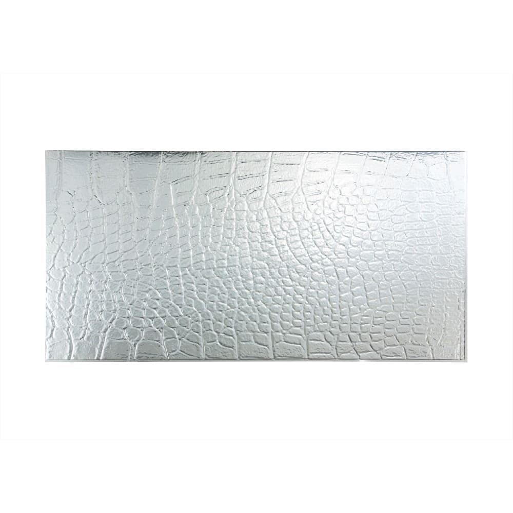 FASÄDE Cayman 4-foot x 8-foot PVC Wall Panel in Brushed Aluminum