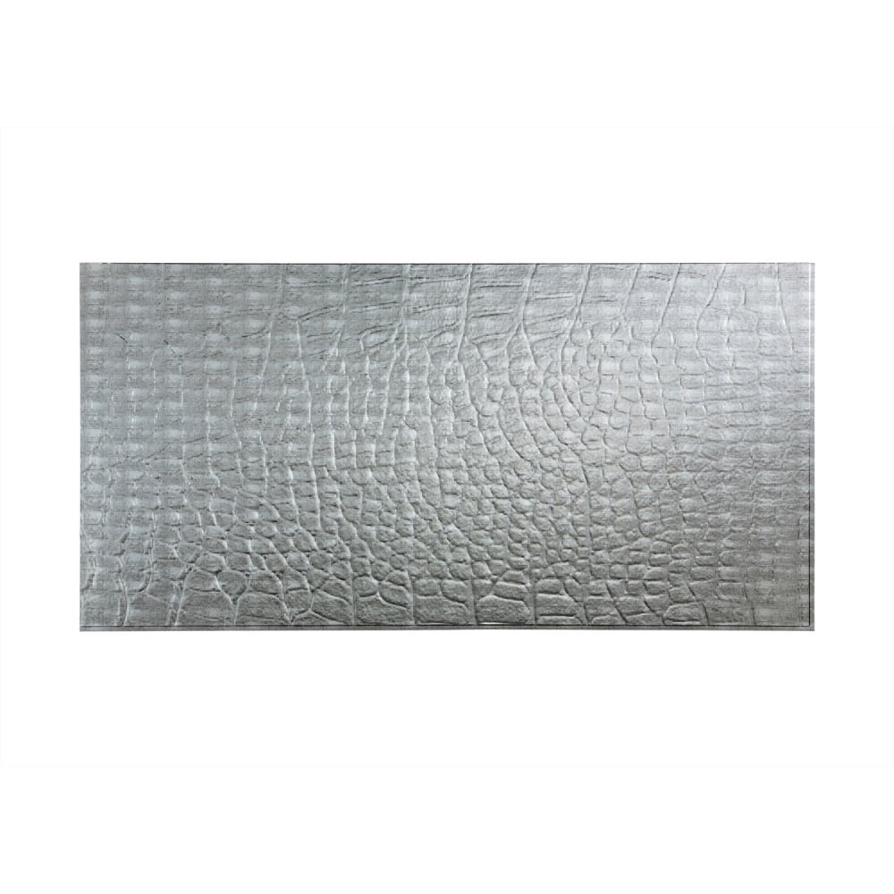 FASÄDE Cayman 4-foot x 8-foot PVC Wall Panel in Crosshatch Silver