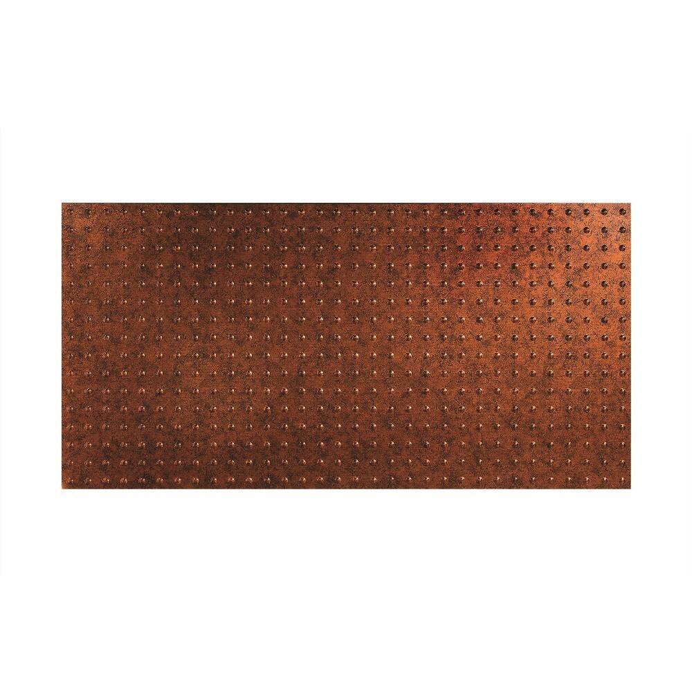 FASÄDE Dome 4-foot x 8-foot PVC Wall Panel in Moonstone Copper