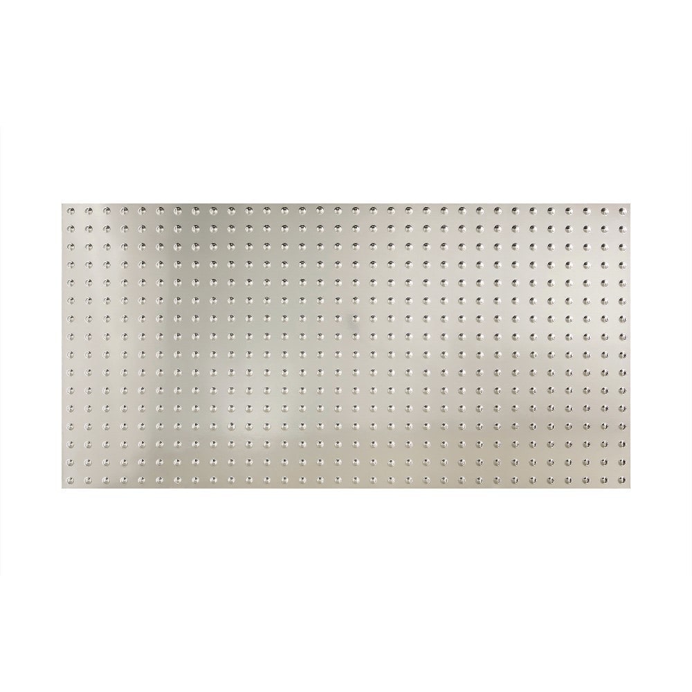 FASÄDE Dome 4-foot x 8-foot PVC Wall Panel in Brushed Aluminum
