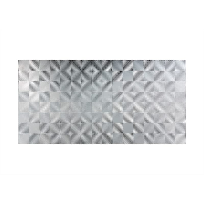 FASÄDE Quattro 4-foot x 8-foot PVC Wall Panel in Brushed Aluminum