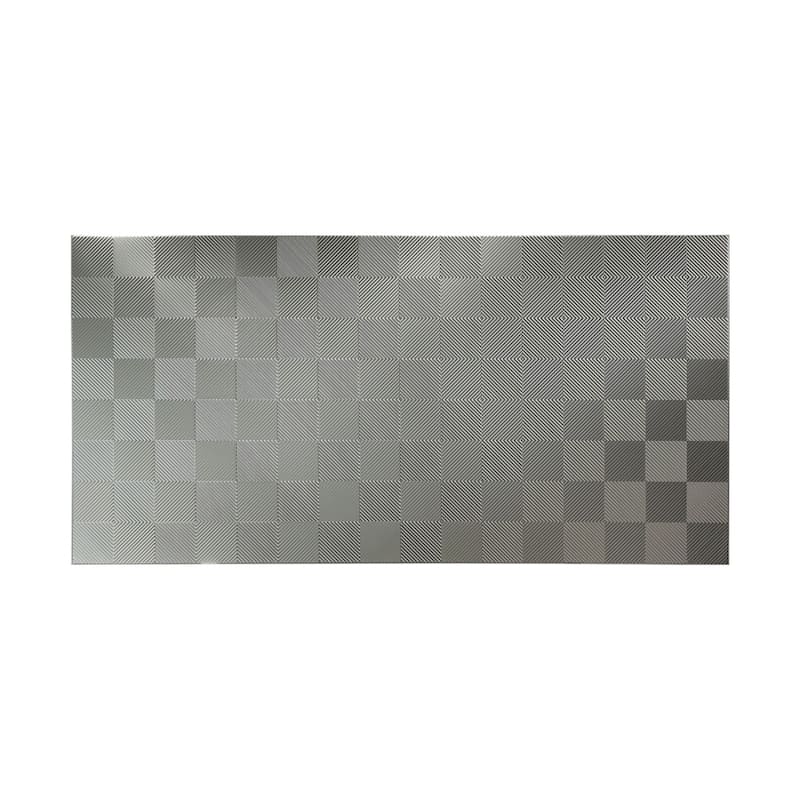 FASÄDE Quattro 4-foot x 8-foot PVC Wall Panel in Argent Silver