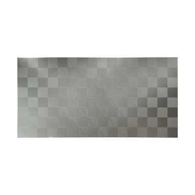 FASÄDE Quattro 4-foot x 8-foot PVC Wall Panel in Argent Silver