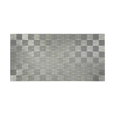 FASÄDE Quattro 4-foot x 8-foot PVC Wall Panel in Crosshatch Silver