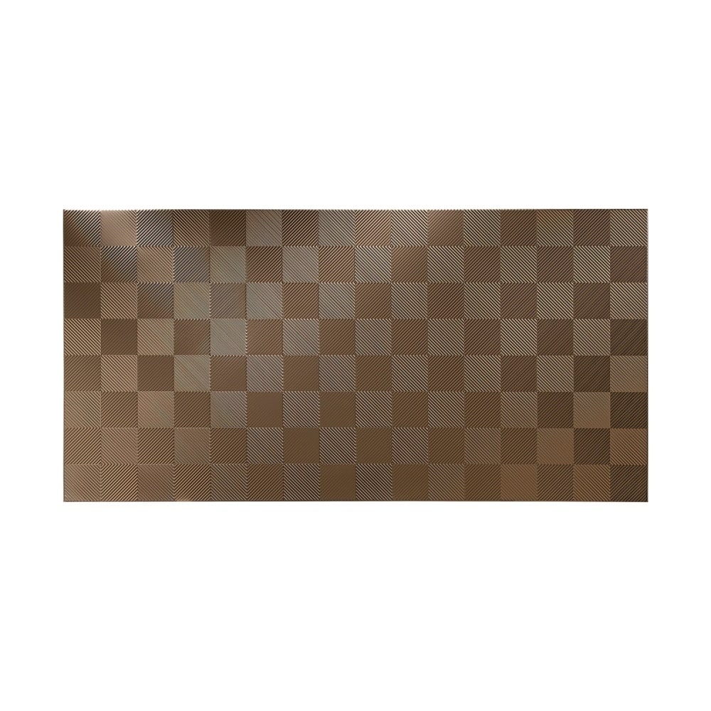 FASÄDE Quattro 4-foot x 8-foot PVC Wall Panel in Argent Bronze