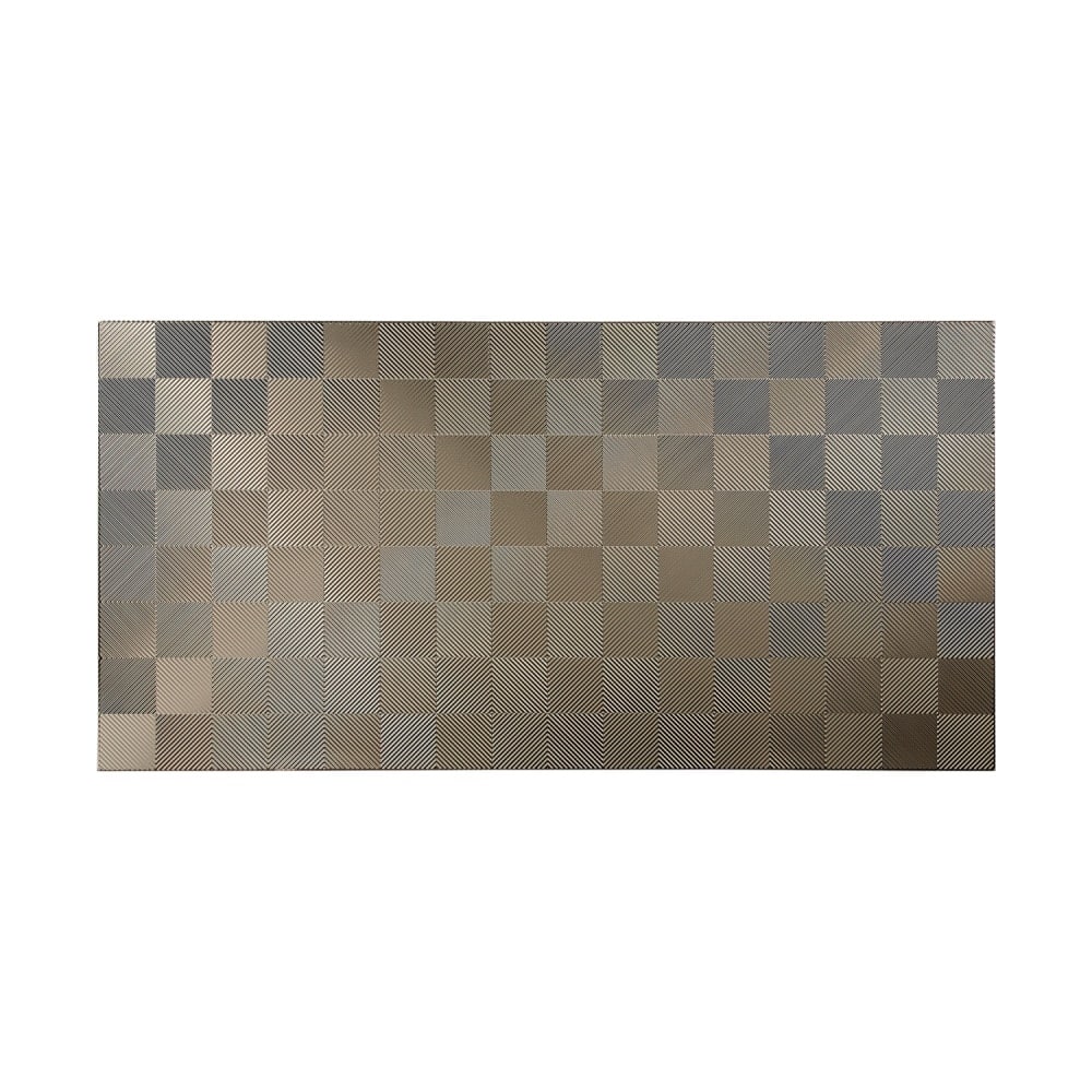 FASÄDE Quattro 4-foot x 8-foot PVC Wall Panel in Brushed Nickel