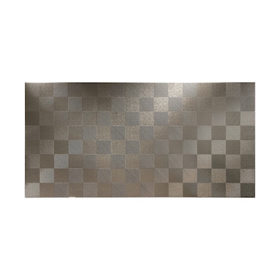 FASÄDE Quattro 4-foot x 8-foot PVC Wall Panel in Galvanized Steel
