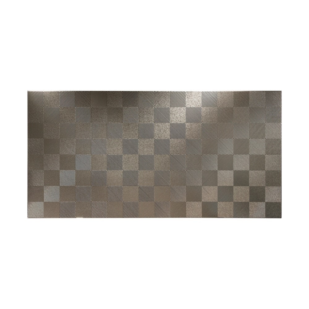 FASÄDE Quattro 4-foot x 8-foot PVC Wall Panel in Galvanized Steel