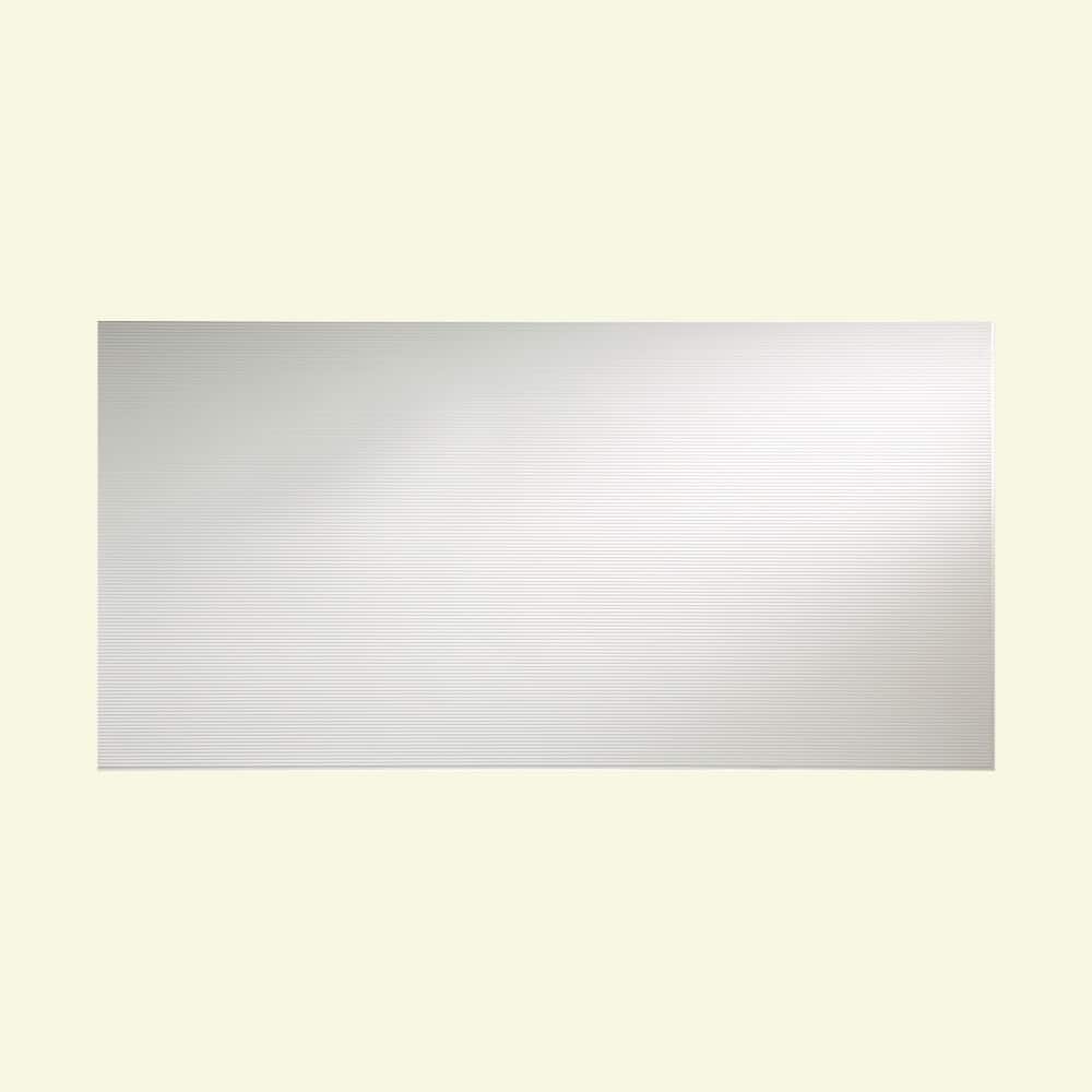 FASÄDE Rib 4-foot x 8-foot PVC Wall Panel in Matte White