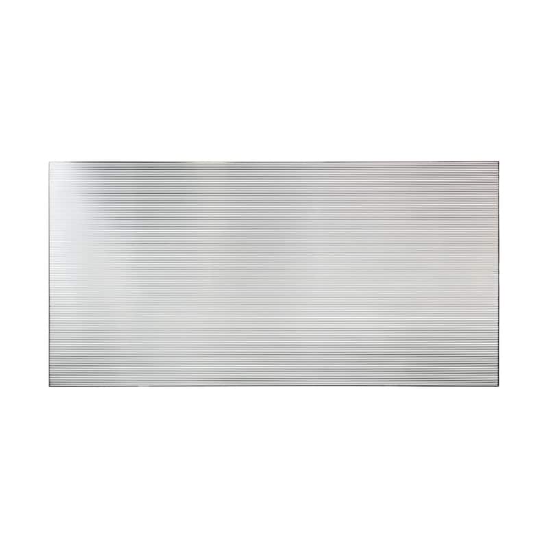 FASÄDE Rib 4-foot x 8-foot PVC Wall Panel in Brushed Aluminum